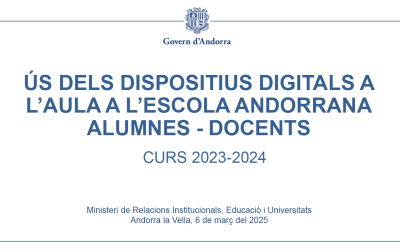 Ús dels dispositius digitals a l'aula a l'Escola Andorrana alumnes-docents: curs 2023-2024