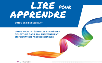Lire pour apprendre : guide pour intégrer les stratégies de lecture dans ses apprentissages en formation professionnelle